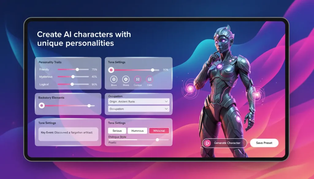 Janitor AI character creation panel