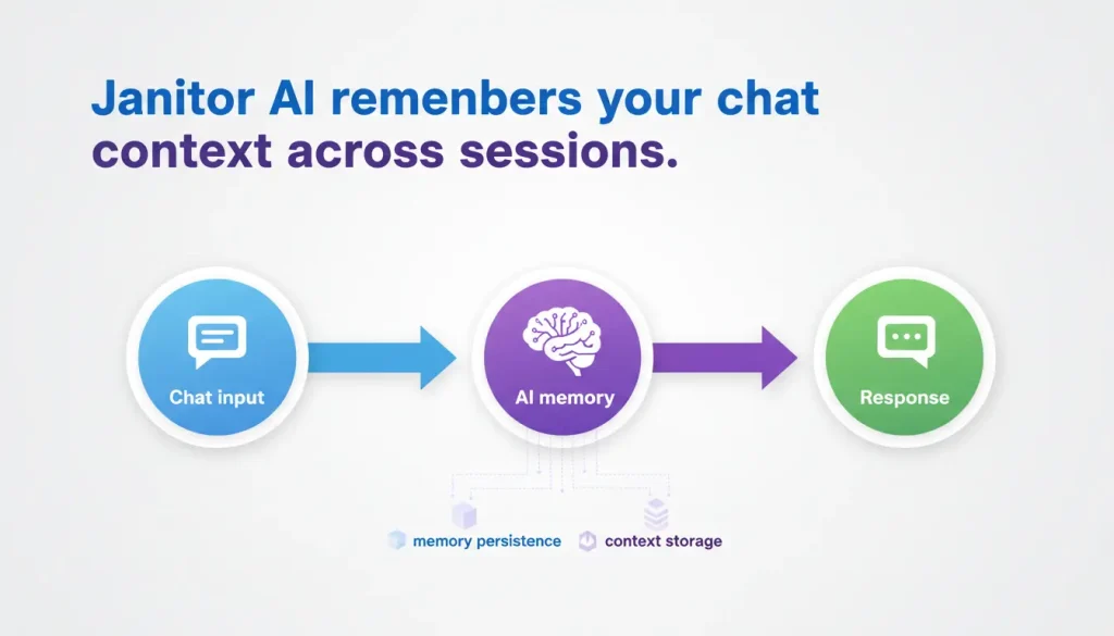 Infographic of Janitor AI memory system